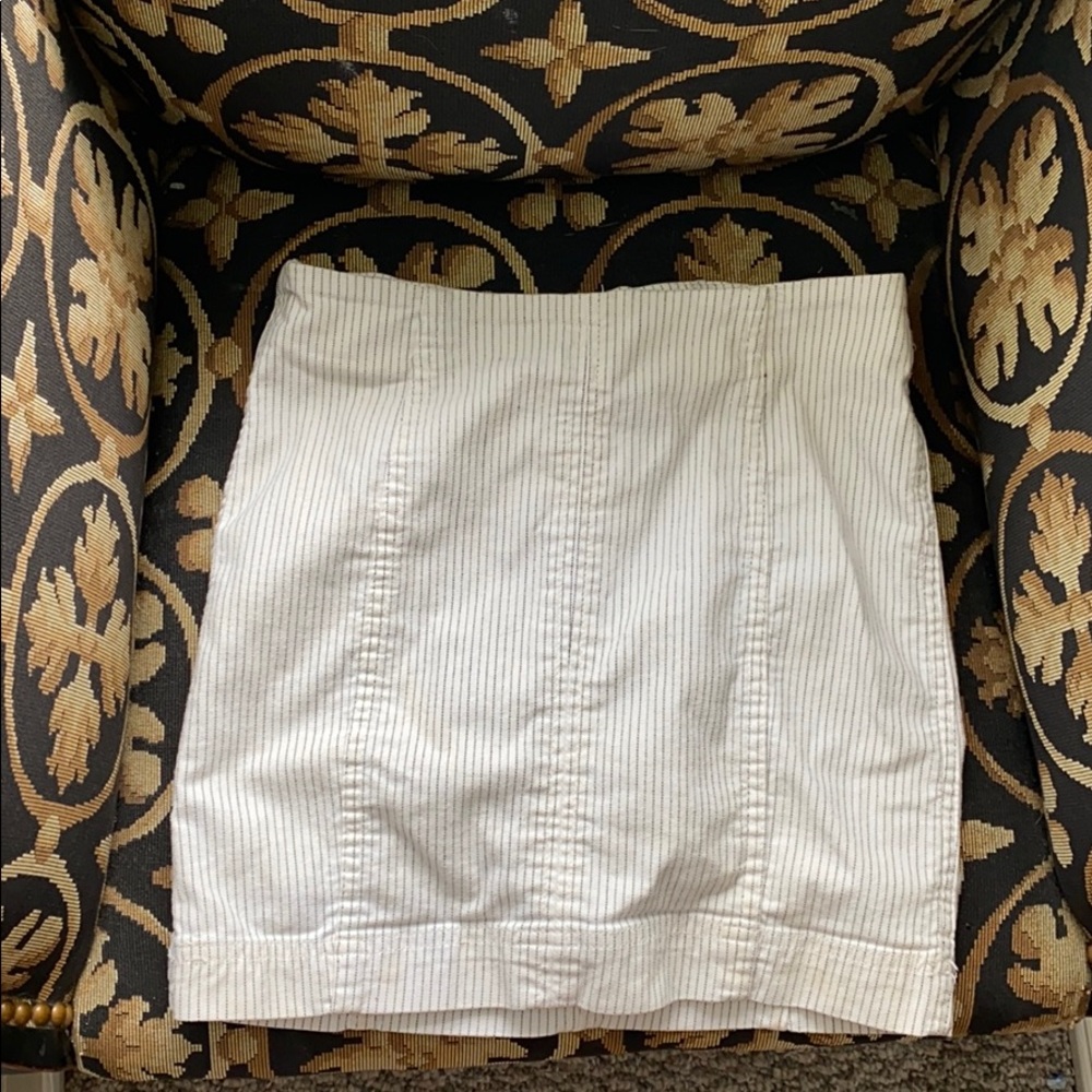 Striped tight mini skirt